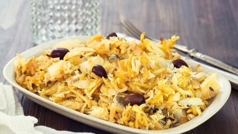 Bacalhau à Brás com batata palha