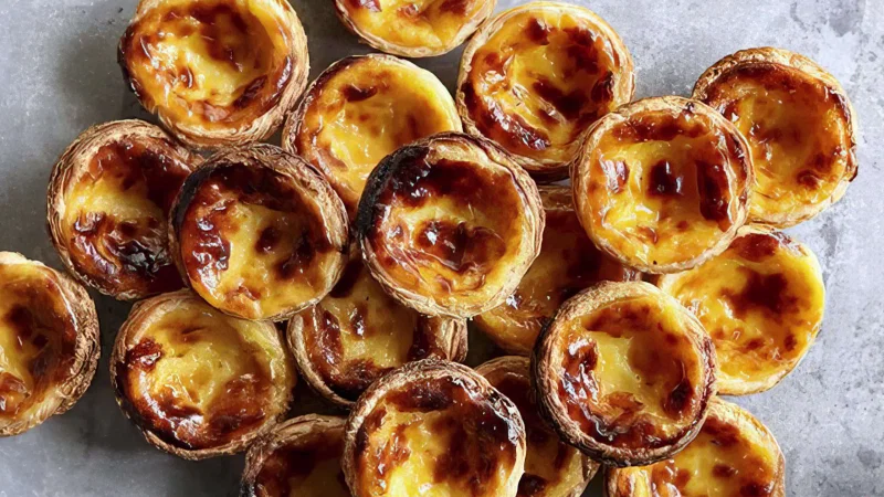 Pastel de Nata polvilhado com canela
