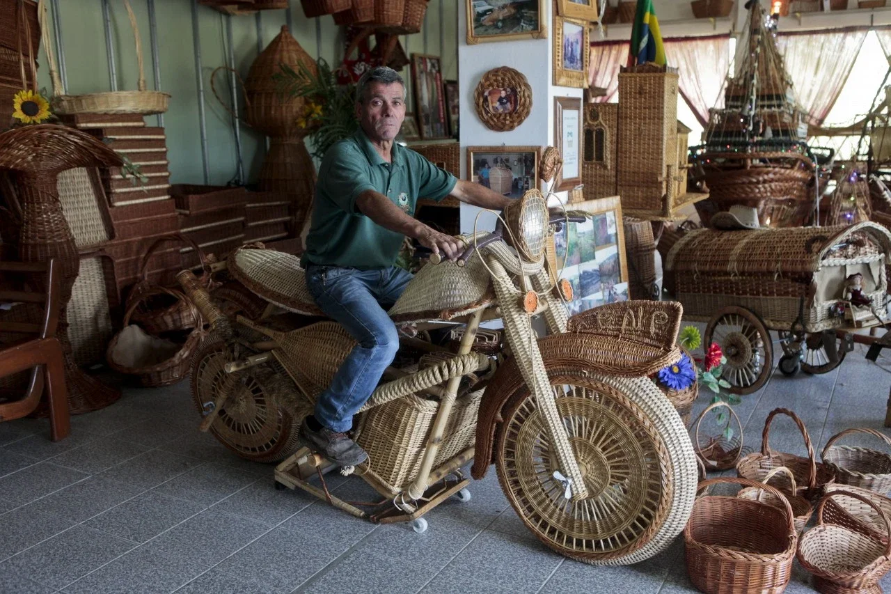 Artesanato e produtos regionais cestaria em vime guarda — Distrito de Guarda